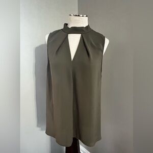 Love Fire Women's Top  Sleeveless Green Key Hole High Neck XXL